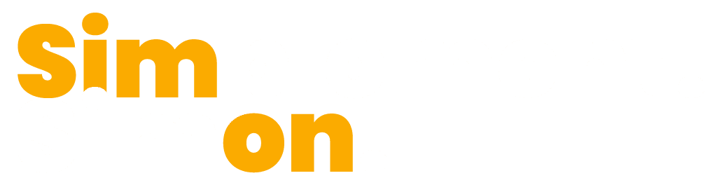 Main Logo Simplement. Simon. Blanc